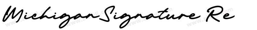 MichiganSignature Re字体转换